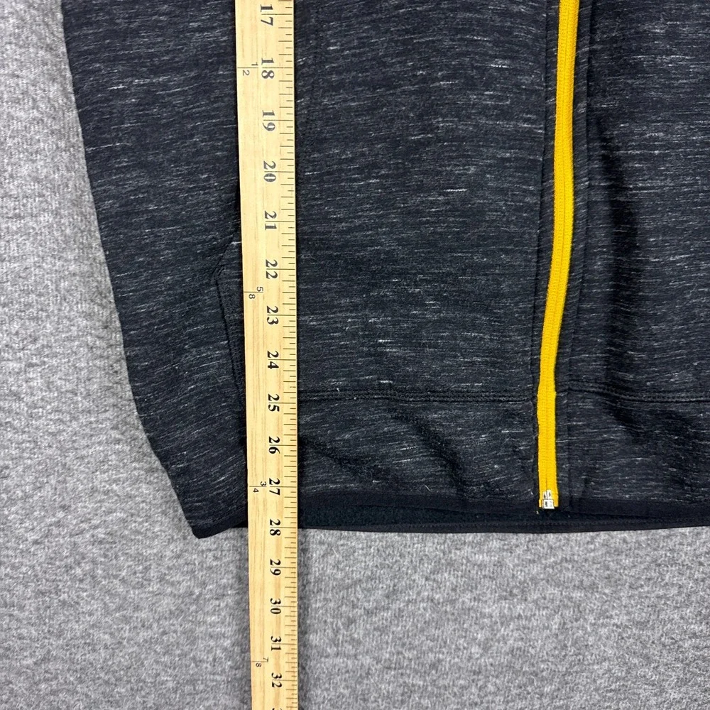 NFL Pittsburgh Steelers Jacket‎ Mens Medium Gray Heather Full Zip Pockets Fleece